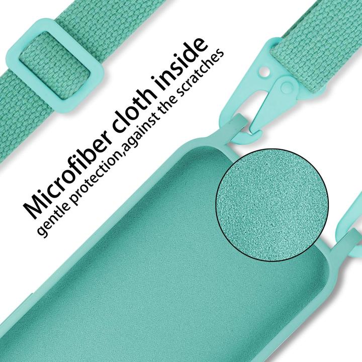 Actual product image Cadorabo Necklace Case Liquid TPU Handy Kette Liquid (Samsung Galaxy A81)