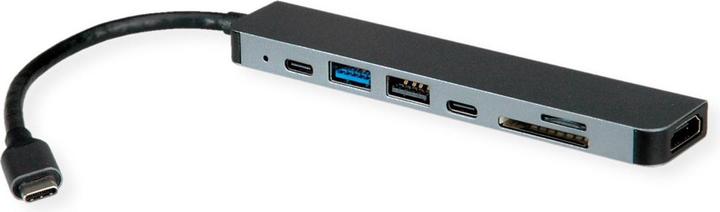 Roline USB-C Dock HDMI+ 2xA+1xC 1xTF/SD+1xC PD 4K60 - Digital/Data (USB-C, 3 Ports)
