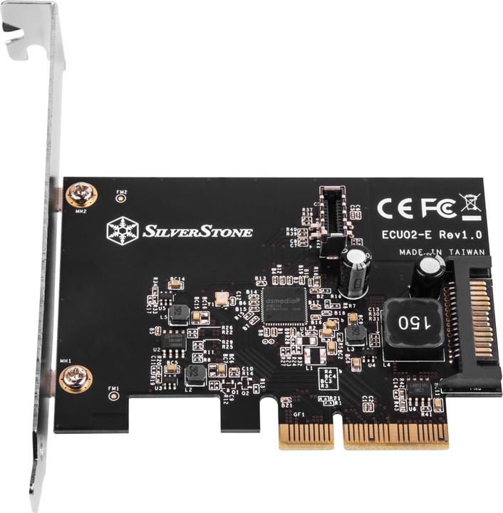 Actual product image Silverstone ECU02-E - USB adapter - PCIe 3.0 x2 low profile