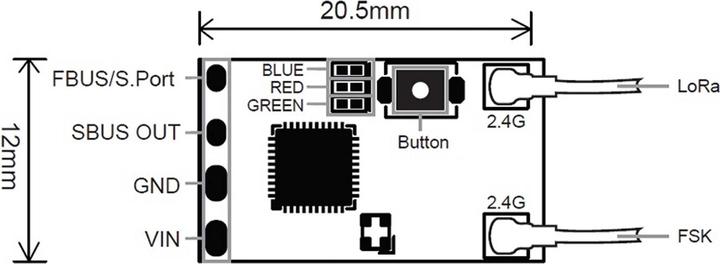Produktbild FrSky TW Mini Empfänger SBUS/FBUS/S.Port