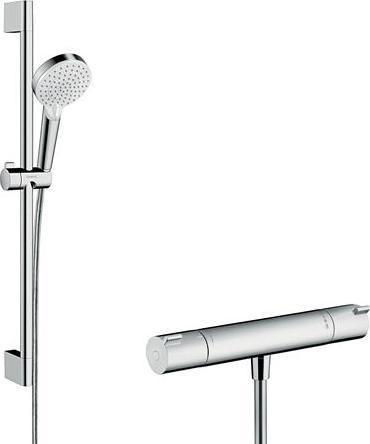 Actual product image hansgrohe Ecostat 1001 CL brusetermostat (13213000) med Crometta Vario brusersaet 65 cm (26532400)