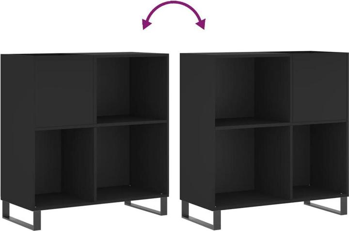 Immagine prodotto VidaXL Plattenschrank Schwarz 84,5x38x89 cm Holzwerkstoff, Farbe (84,5 x 38 x 89 cm)