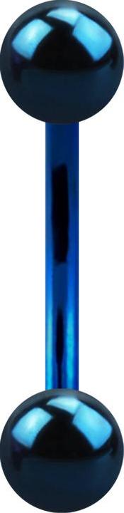 Image du produit Star Piercing Banane bleu foncé avec deux boules (Acier chirurgical 316L)