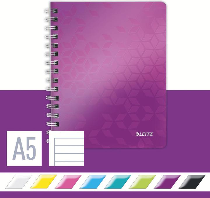 Produktbild Leitz Spiralbuch WOW (A5, Liniert, Weicher Einband)