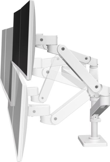 Actual product image Ergotron LX PRO ARM DUAL DISPLAY STACKING white (Table, 34")