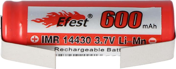 Produktbild AccuCell Akku IMR 14430 mit Lötfahne U-Form (1 Stk., 600 mAh, Akku)