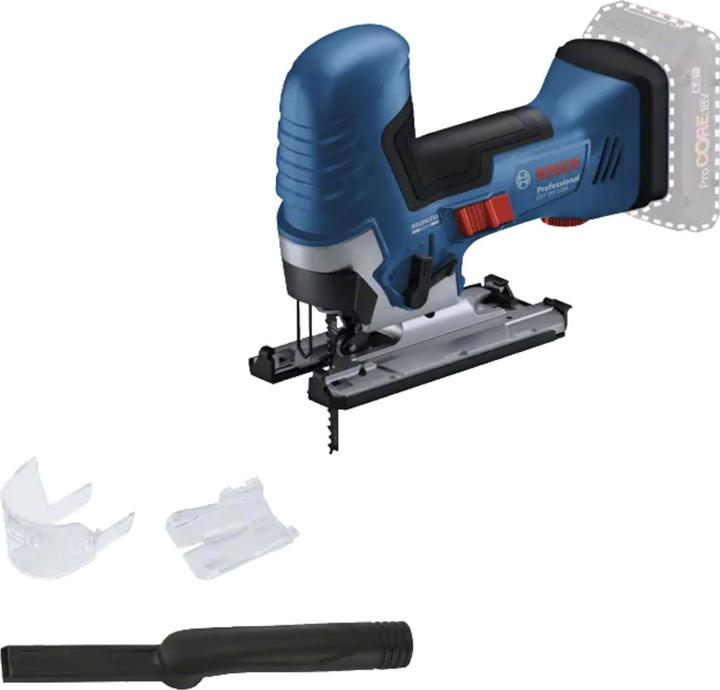 GST 18V-125 S, Spanreissschutz, Absaug-set, 1 x Stichsägeblatt T 144 D, Speed for Wood, ohne Akku