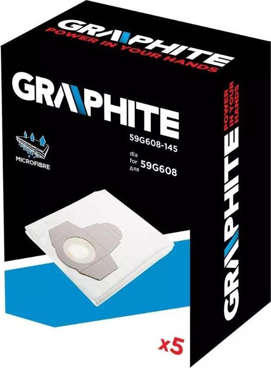 Produktbild Graphite 59G608 Staubsaugerbeutel 30L Fassungsvermögen 5 Stk. (59G608-145) (5 x)