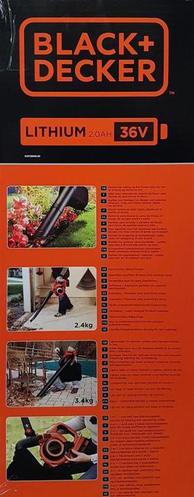 Produktbild Black & Decker Gwc3600l20 (Akkubetrieb, Laubsauger-& bläser, Laubbläser, Laubsauger)