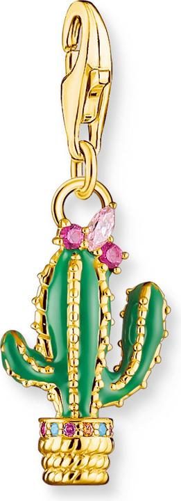 Produktbild Thomas Sabo Charm-Anhänger Grüner Kaktus Vergoldet (925er Silber, Emaille)