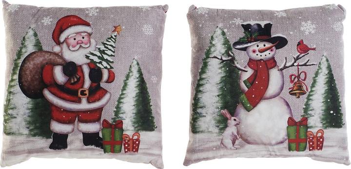 Immagine prodotto DKD Home Decor Cuscino natalizio in poliestere colorato 40 x 10 x 40 cm (2 pezzi) (40 x 10 x 40 cm)