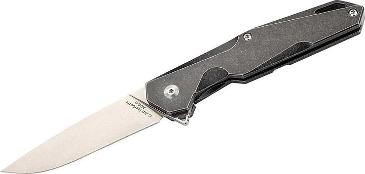 Image du produit Herbertz Couteau à une main, acier AUS-8, Frame Lock, flipper, manche en titane, clip en titane, mitraillette (8.80 cm)