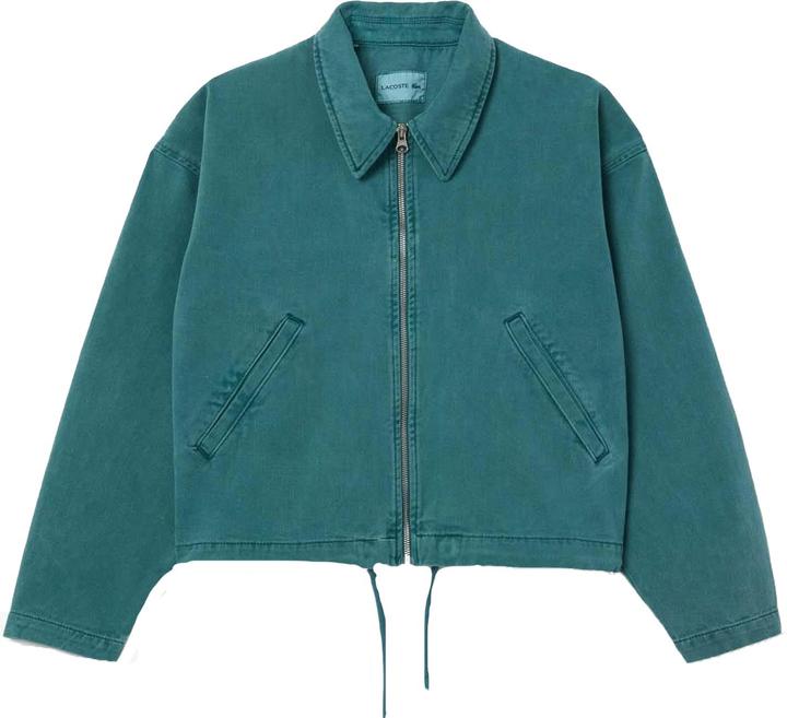 Actual product image Lacoste Womens/Ladies Natural Dyed Denim Relaxed Fit Jacket (34 D)