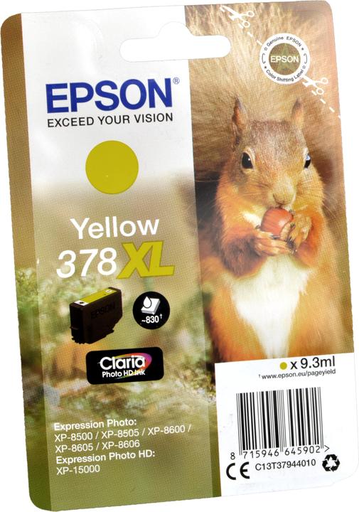 Image du produit Epson 378XL Claria Photo HD (Y)
