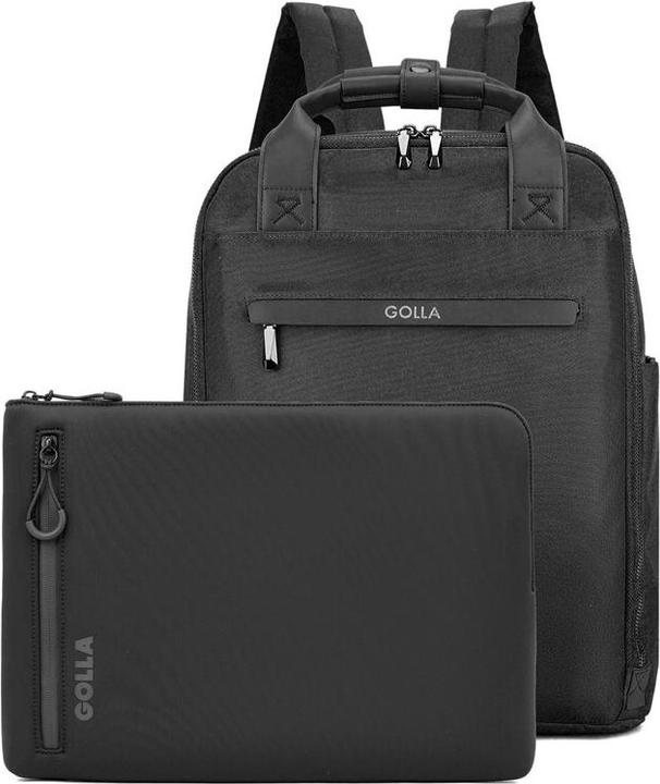 Produktbild Golla Set aus Rucksack und Laptop-Sleeve 15 Zoll, Black