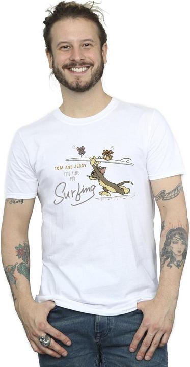 Actual product image Tom & Jerry Mens It's Time For Surfing T-Shirt (XXL)