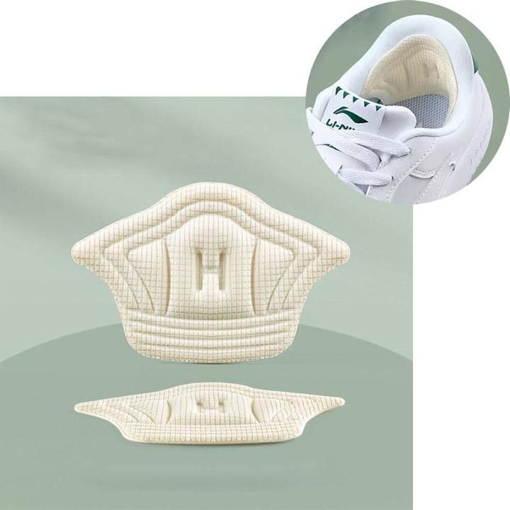 Produktbild Stride Fersen Einlage Anti-Rutsch / Ultraweiche Stoff Pads / Massage Einlagen für Turnschuhe - 1 Paar Weiss