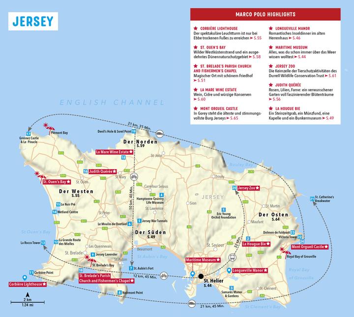 Actual product image Reiseführer Kanalinseln, Jersey, Guernsey, Sark, Herm, Alderney (German, Martin Müller, 2022)