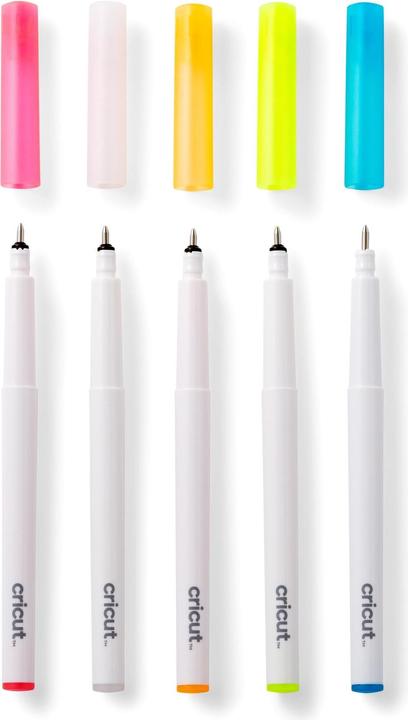 Produktbild Cricut Opaque Gel pens 5-pack Pink Orange White Yellow Blue (P)