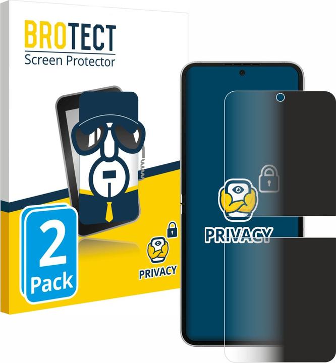 Productafbeelding BROTECT Anti-spionnetje privacyfolie Beschermfolie tegen blauw licht (2 Stuk, Samsung Galaxy Z Flip6)