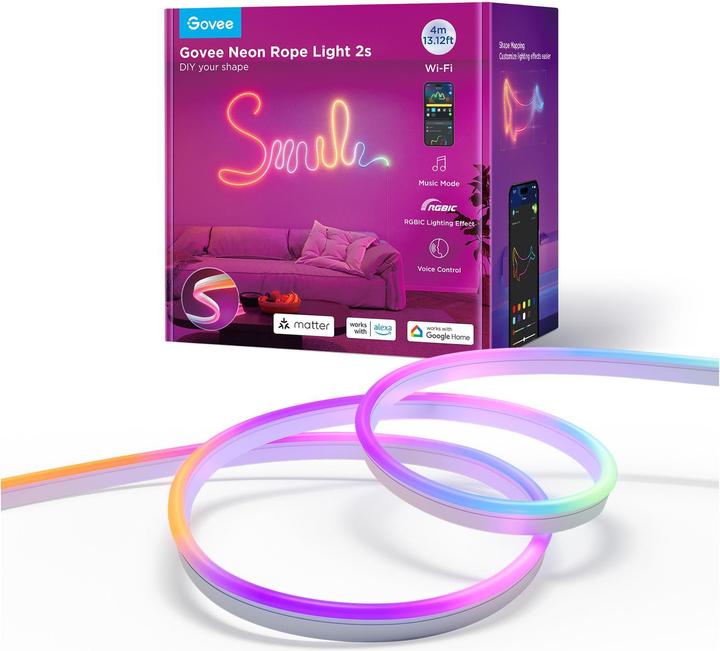 Actual product image Govee Neon strip light (RGBIC, 400 cm, Indoor)