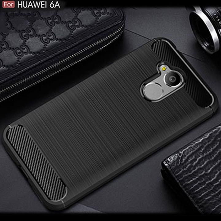Produktbild König Design Huawei Honor 6A Pro Handy Hülle TPU Case Carbon Fiber Schutz Cover Schwarz Neu (Honor 6A)