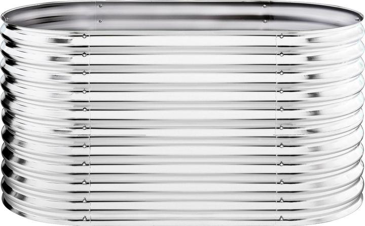 Actual product image Dema Metal raised bed Cornwall silver oval 161x82x82cm