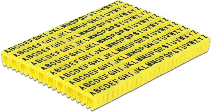 Productafbeelding Delock Kabelidentificatieclips A-Z geel, 10x 26 stuks