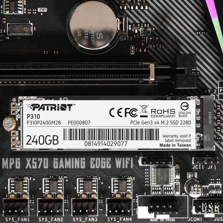 Actual product image Patriot P310 SSD 240 GB (240 GB, M.2 2280)