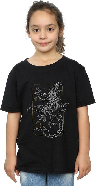 Immagine prodotto Dragon Line Art Maglietta Ragazze (140, 146)