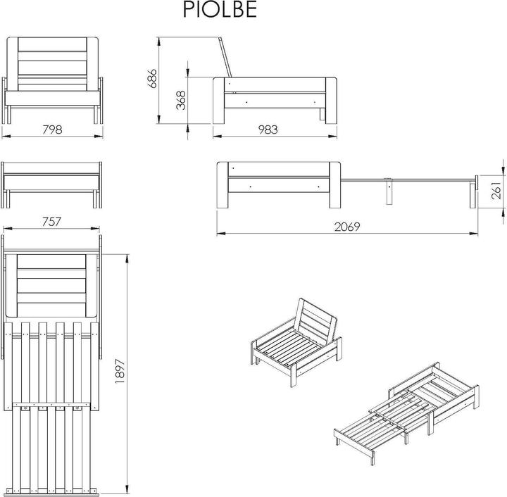 Immagine prodotto Vipack Poltrona letto Oliver