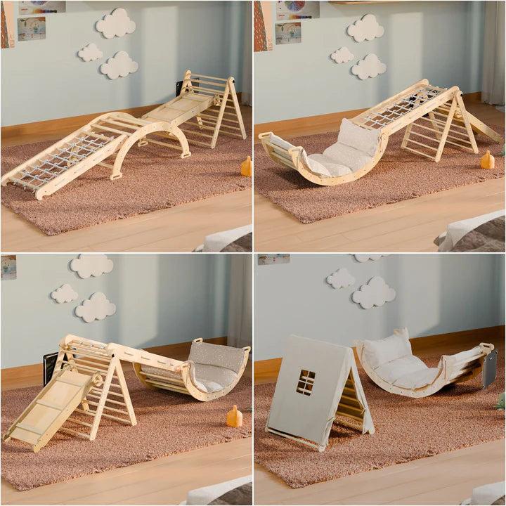 Image du produit Juskys Kletterdreieck Movario Vielseitiges Indoor-Klettergerüst