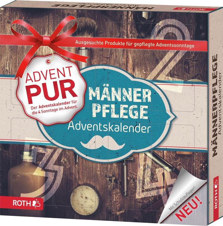 Produktbild Roth Adventskalender PUR "Männerpflege" 2022 mit 4 Türchen, für jeden Adventssonntag eines, enthält