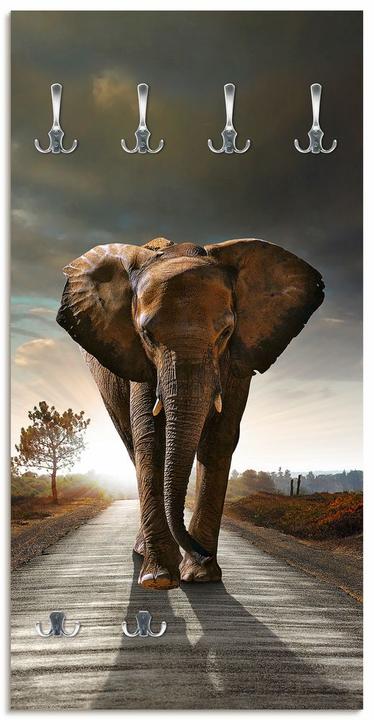 Immagine prodotto Artland Specchio con cornice di design Un elefante cammina per strada