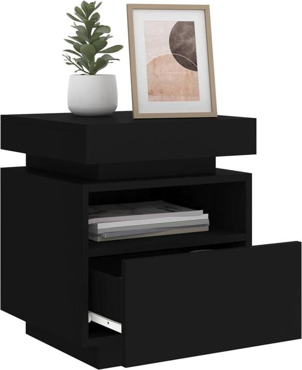 Produktbild VidaXL Nachttisch mit LED-Leuchten (39 x 40 x 48.5 cm)