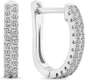 Brilio Silver - Sparkling silver earrings with zircons EA564W