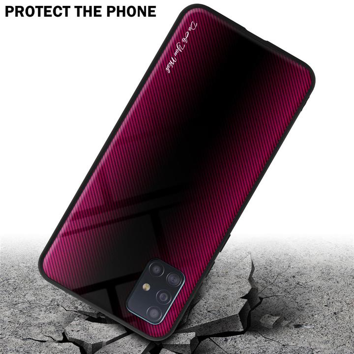 Actual product image Cadorabo TPU Striped Glass Cover (Samsung Galaxy M40s)