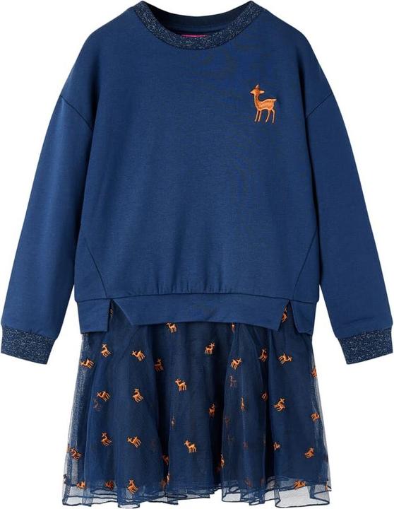 Immagine prodotto VidaXL Abito da bambino con maniche lunghe blu navy 116,Materiale: 95 (116)