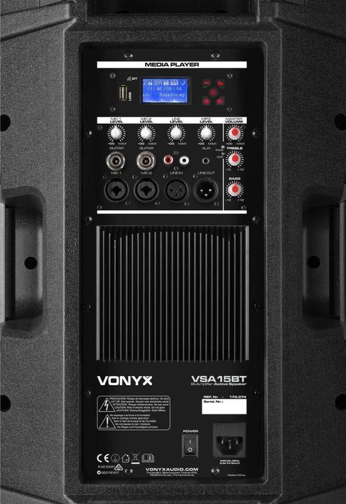 Produktbild Vonyx Lautsprecher VSA15BT (Aktiv, 1x 1000 W)
