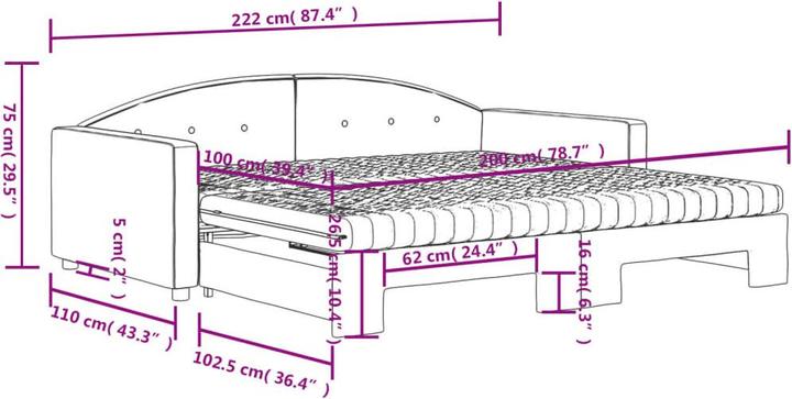 Image du produit VidaXL Becca (100 x 200 cm)