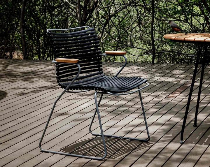 Immagine prodotto Houe Sedia da giardino CLICK con braccioli in bambù Struttura in acciaio