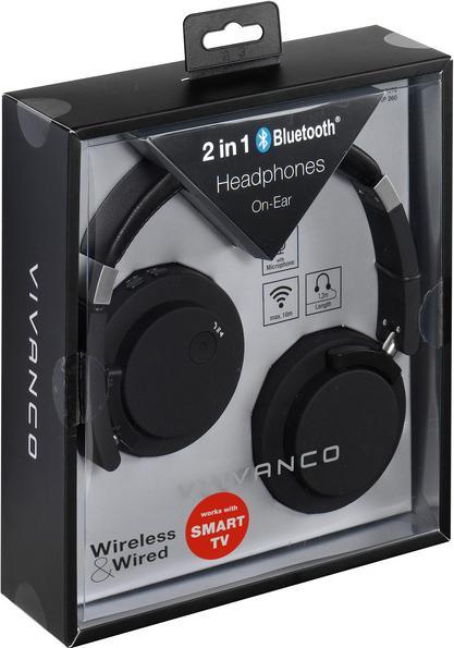 Actual product image Vivanco 2in1 Bluetooth Headphone (10 h, Cable)