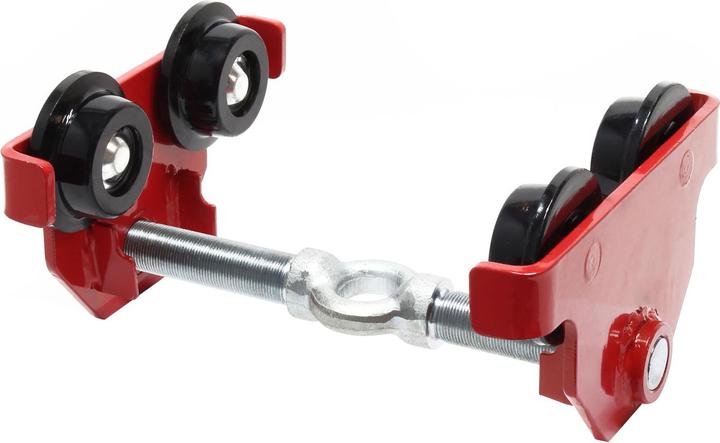 Actual product image Wiltec Crane Trolley 1000kg 55-210mm adjustable Flange Width Hand-Geared Trolley