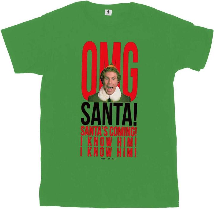 Immagine prodotto Elf OMG Santa I Know Him Maglietta Donna (XL)
