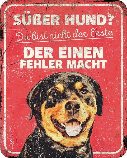 Actual product image EBI D&D Home warning sign rottweiler red