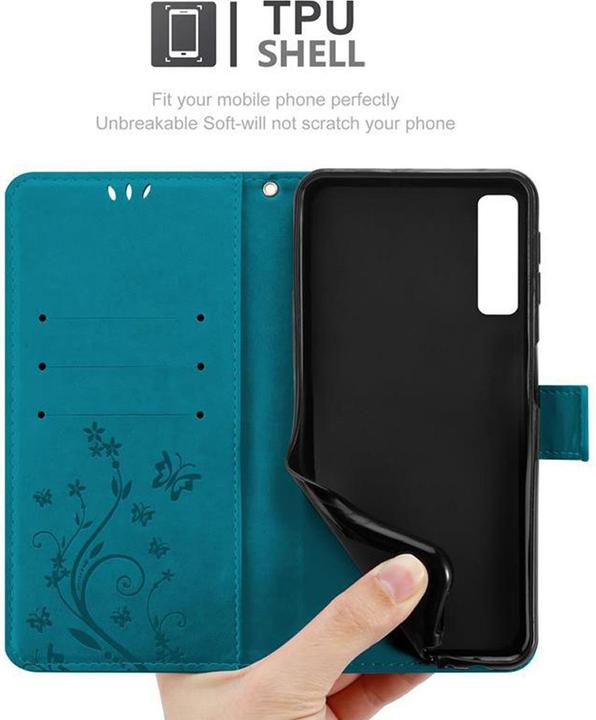 Actual product image Cadorabo Flower Book Cover (Samsung Galaxy A7 (2018))
