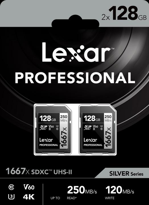Produktbild Lexar Professional (128 GB, SD, U3, UHS-II)