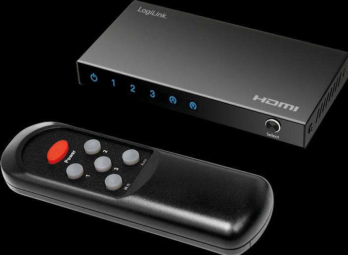 Image du produit LogiLink HDMI-Switch, 3x1-Port, 4K/60 Hz, HDCP, HDR, CEC, RC