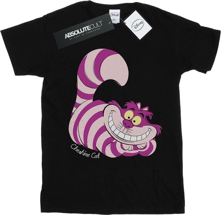Actual product image Alice In Wonderland Womens/Ladies Cheshire Cat Boyfriend T-Shirt (S)