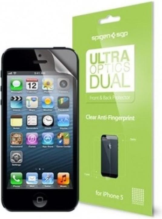 Produktbild Spigen Steinheil iPhone SE 5S SGP Anti Fingerprint Schutzfolie Vorne & Rückseite (1 Stück, Apple iPhone SE)